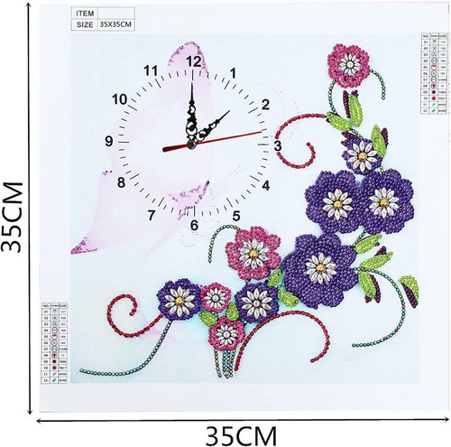 Imagen 2 de 7 de Reloj Diamond Painting Con Diamantes Cristal Y Mecanismo