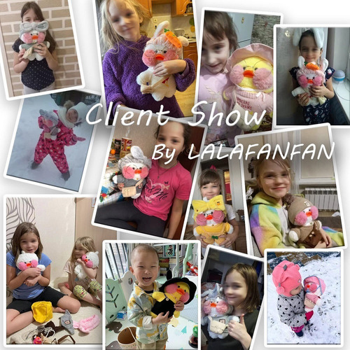 Lalafanfan Duck Game 30cm Amarelo Pelúcia Com Acessórios