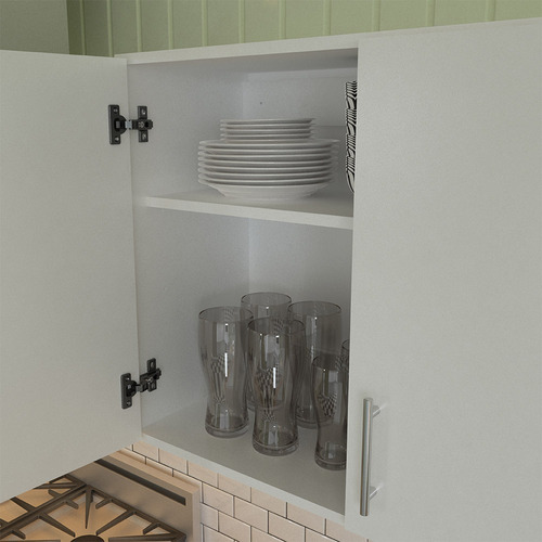 Imagen 7 de 10 de Alacena Cocina Melamina Mueble 2 Estantes Regulables Puertas