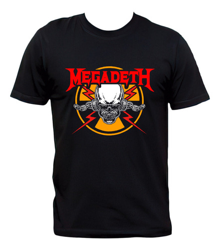 Remera Negra Megadeth Thrash Metal Algodón Premium