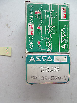 Asco Red Hat Solenoid Valve 8314c15 120/60 1/4 3-u 26639s