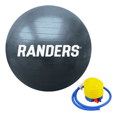 Bola de Pilates de Reabilitação Aeróbica Randers 65c para Reabilitação Física - Preta