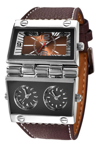 Reloj Oulm Leather Quartz Hombre