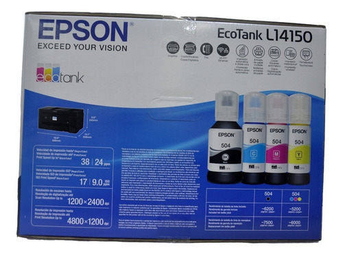 Impresora Tinta Continua Tabloide A3 Epson L14150 Red Wifi
