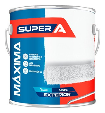 Pintura Clase A Mate Exterior Maxima Super A Cuñete De 4 Gal