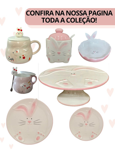 Caneca Coelho Da Páscoa 400ml Xícara Com Colher