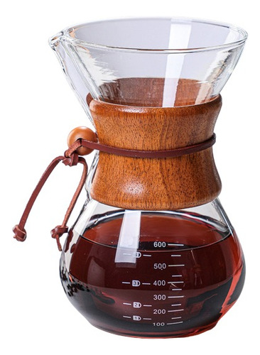 Cafetera Manual Tipo Chemex De 1 A 3 Personas 600ml