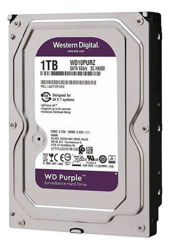 Disco Duro Western Digital 1tb Purple 3.5  Sata 5400rpm Bagc