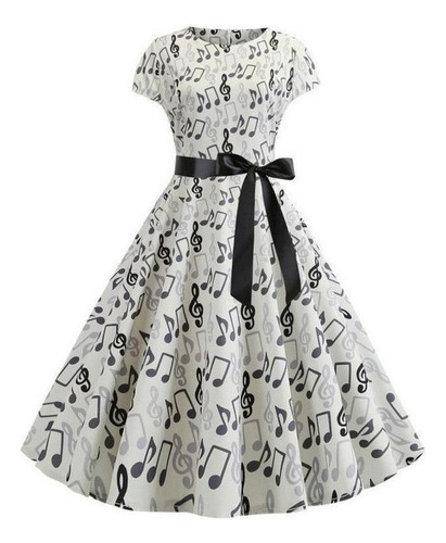 Vestido Vintage Estilo Swing Con Notas De Época