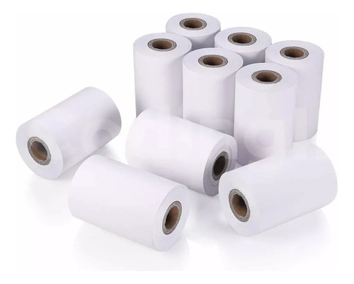 50 Rollos Papel Térmico Impresora 58mm Mini Pos 57mm X 20mm