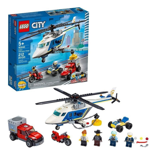Kit Lego City Policía Persecución En Helicóptero 60243 3