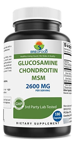 Brieofood Triple Fuerza Glucosamina Condroitina Msm 2600 Mg/