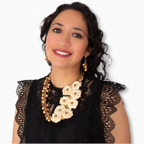 Collar De Joyería Artesanal Con Perlas Y Palma Mod Angelica Color Beige