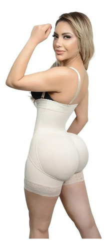 Faja Short Estraple Doble Talla Con Realce Bootylicious 1570 Beige Ch