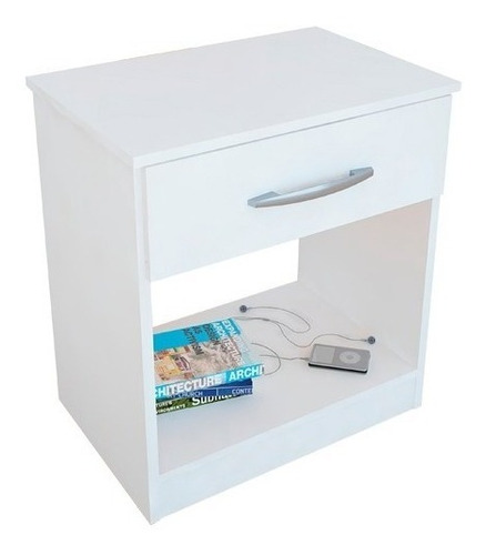 Mesa Luz Con Cajon Super Express Blanca 56152 - Luico Hogar