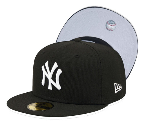 Boné New Era Aba Reta Fechado Mlb Ny Yankees Basic Colors