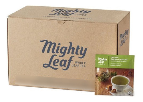 Mighty Leaf Té Verde Matcha Esmeralda Orgánico, 100 Bolsas D