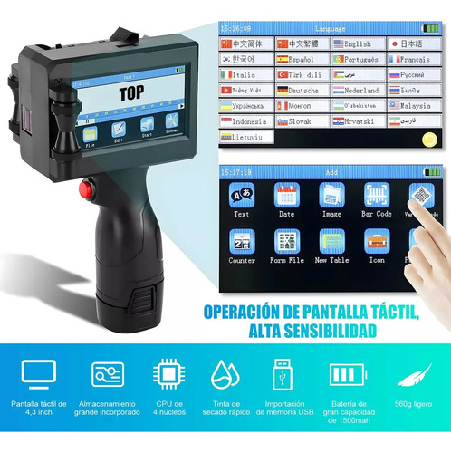 Impresora Portátil De Inyección De Tinta De Alta Definición