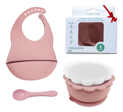 Iolah-care Juego De 4 Platos Para La Alimentacion Del Bebe,