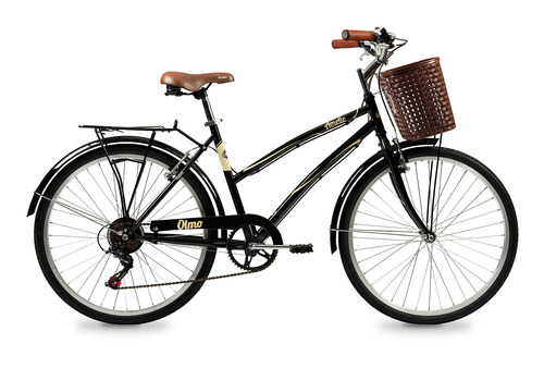 Imagen 1 de 2 de Bicicleta urbana Olmo Amelie Plume Rapide R26 18" 6v frenos v-brakes cambio Shimano Tourney TZ500 color negro  