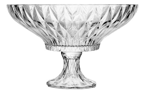 Centro De Mesa Lyor Diamond De Cristal Com Pé 32cm