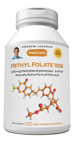 Andrew Lessman Metilfolato 1000 Mcg Vitamina B9 60 Cápsulas