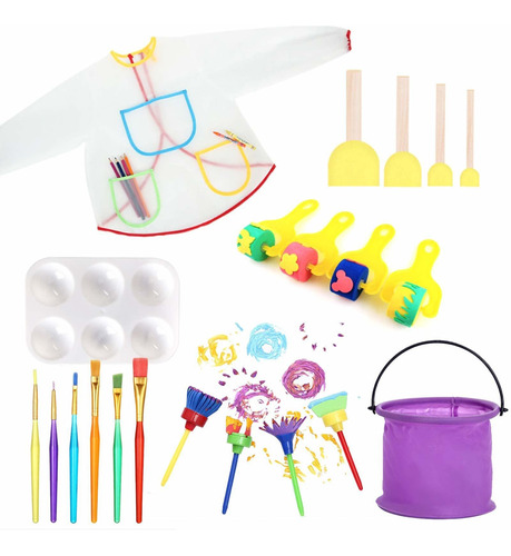 Kit De Herramientas De Pintura Para Niños, 21 Piezas D...