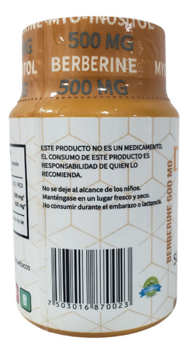Diaberberine Sop (berberine + Myo-inositol) 60 Cap. Premium Sabor Sin Sabor