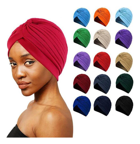 Turbante Indiano Touca Gorro Feminino Cores Diversas Cor Sortidas