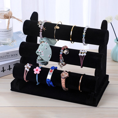 Exhibidores Porta Pulsera/porta Reloj Con 3 Niveles Plegable