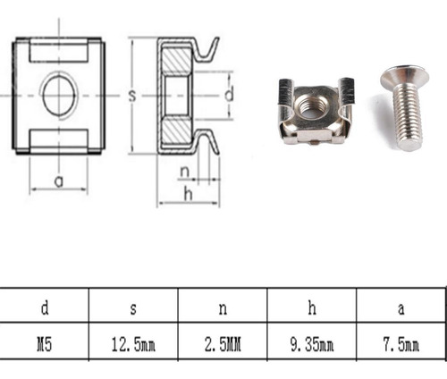 3 X 2-3 Paquetes 10 Paquetes Lot-m5x16 Tornillos Y 3 Piezas