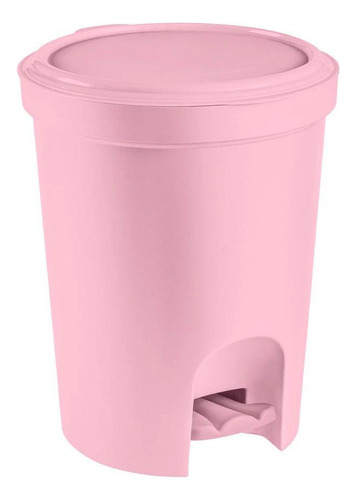 Lixeira Infantil Sanremo Com Pedal Plástico 6,6l - Rosa