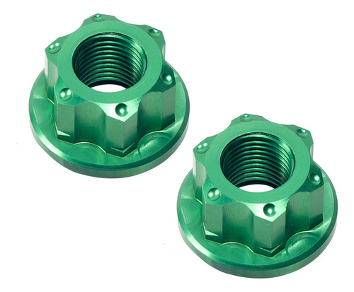 K 2 Piezas De Cubo De Rueda De Bicicleta, Tuercas De Verde