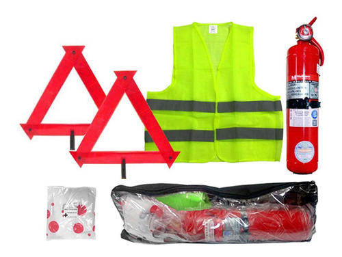 Imagen 1 de 5 de Kit Reglamentario De Seguridad Vtv Matafuego Chaleco Baliza