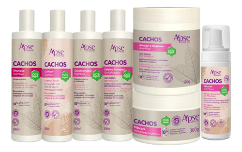 Kit Linha Cachos Apse Completo 7 Itens