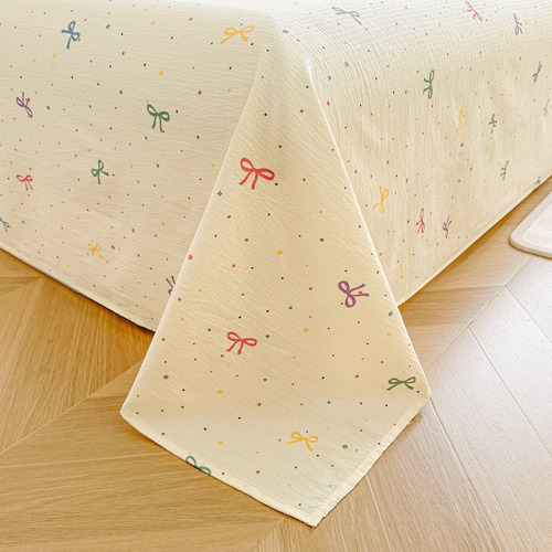 Juego De Sábanas A Doble Capa Estilo Crema 120*230cm