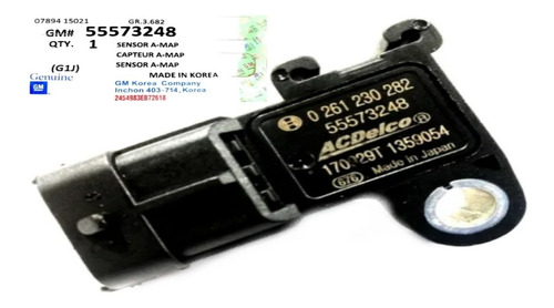Sensor Map Chevrolet Cruze 1.8 2011 2012 2013 2014 2015 2016