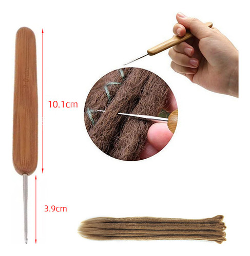 H 24 Ganchos De Ganchillo Para Rastas De 0,5 A 3,5 Mm,