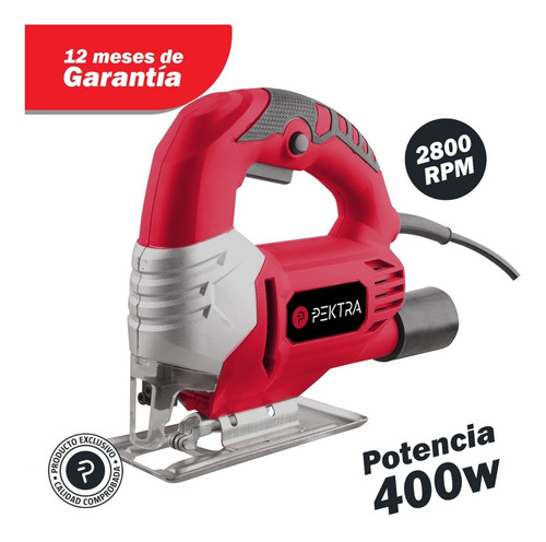 Imagen 3 de 8 de Sierra Caladora Pektra Variable 400w 2800rpm Madera Acero