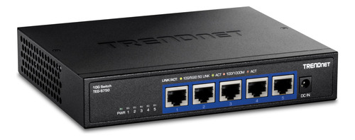 Switch Trendnet Teg-s750 De 5 Puertos 10g Rj-45 100 Gbps Neg