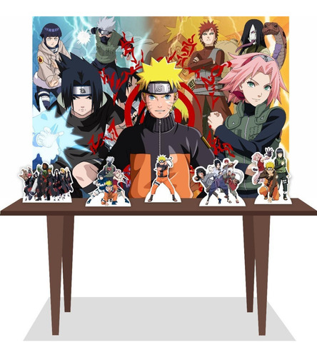 Painel De Festa E Displays De Mesa Naruto Mod.2 - 1,50x2,00