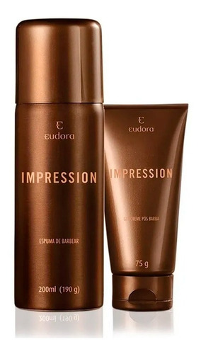 Impression Espuma De Barbear + Gel Pós Barba