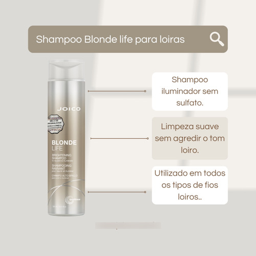 Kit Duo Joico Blonde Life Shampoo E Condicionador