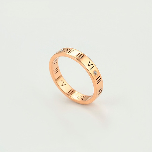 Imagen 7 de 7 de Fino Anillo Bulgari Números Romanos Oro Rosa 14k Lam+estuche