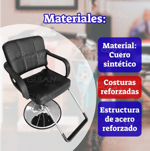 Imagen 4 de 8 de Silla Sillon Barbero Estetica Salon Belleza Barberia