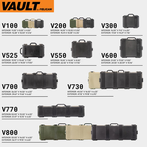 Funda Rígida Pelican Vault V700 Con Espuma Para Trípode Y El