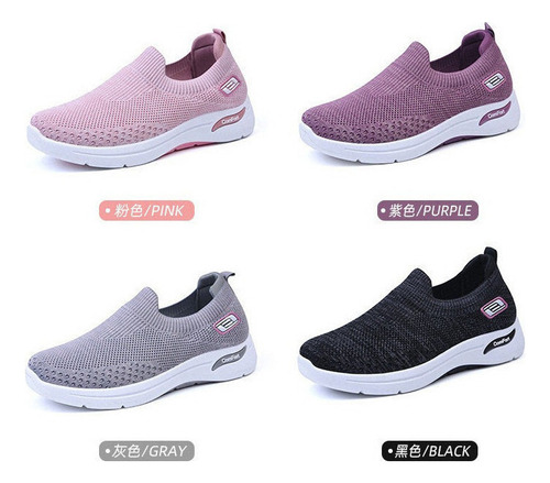 Sapatos Tênis Feminino Sem Cadarço Calçado Ortopédico