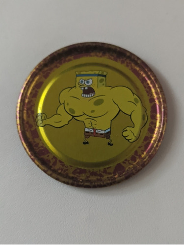 Tazo Metalix Gold #3 Bob Esponja 20 Años Tazos Sabritas 2014