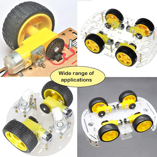 10 Pzas Motorreductor Recto 48:1 2 Ejes Para Arduino