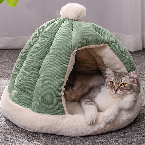 Cama Para Gatos Para Gatos De Diámetro 35 Cm Verde